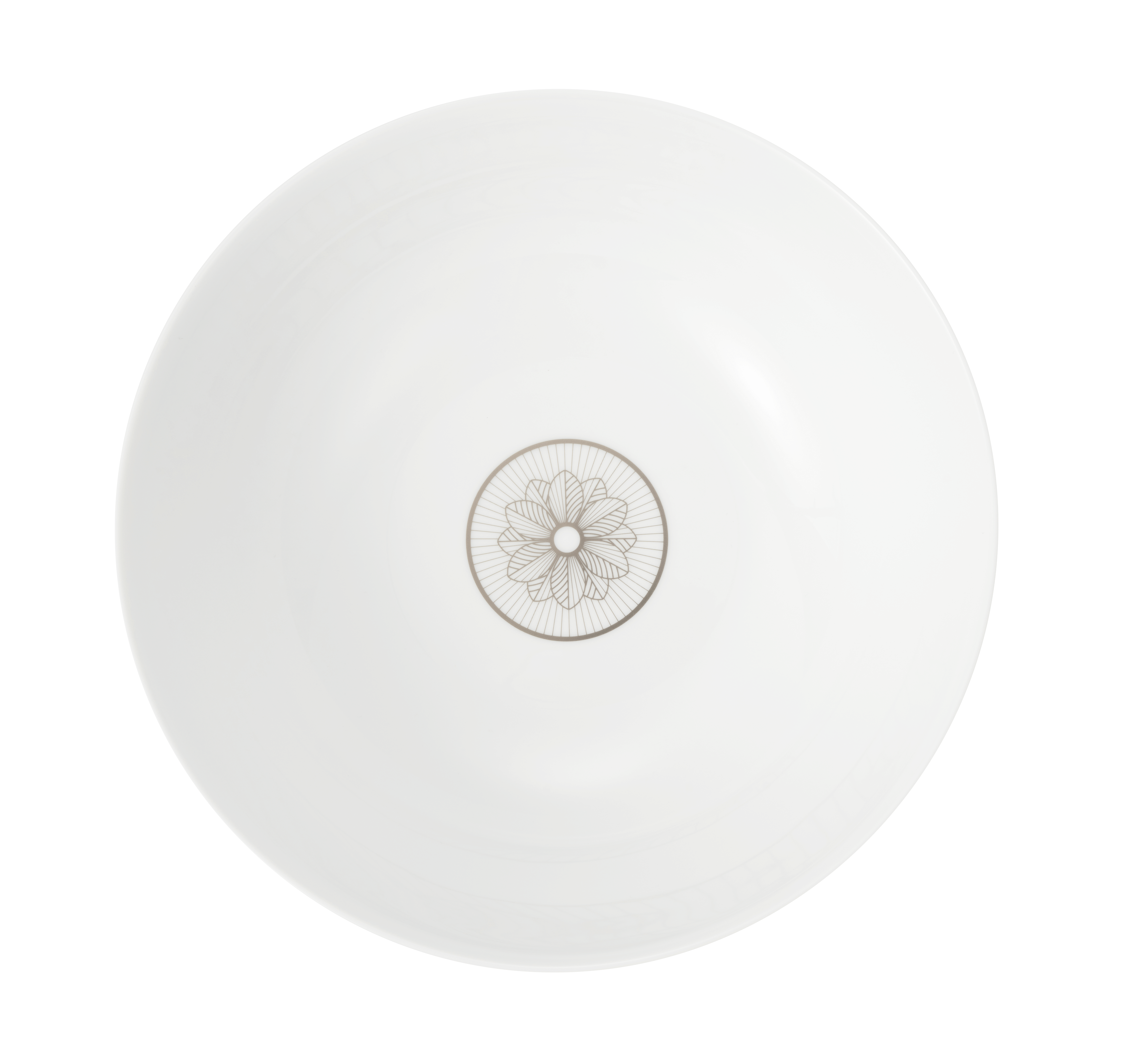 Porcelain Salad Serving Bowl Platinum Finish | Malmaison Impériale